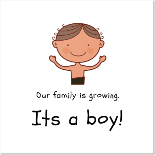 Love this 'Our family is growing. Its a boy' t-shirt! Posters and Art